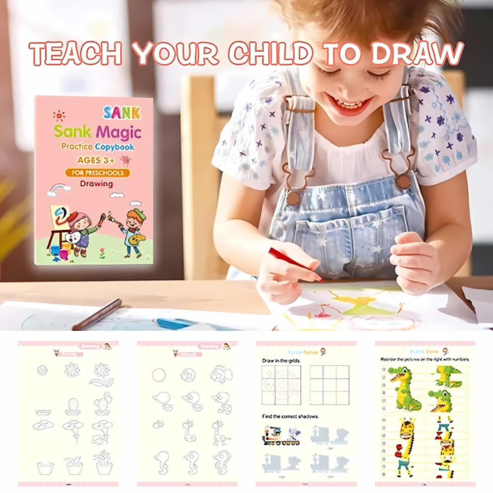 The "MAGIC" Fun Educational Grammar Tracer Kit! 🌈 (4 x Reusable Books + Pen/Grip/Ink Re-Fills!)