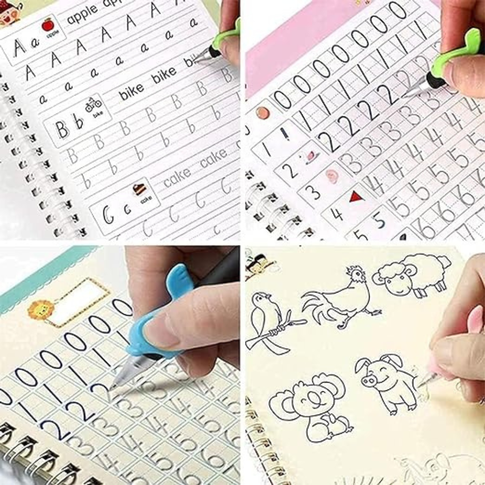 The "MAGIC" Fun Educational Grammar Tracer Kit! 🌈 (4 x Reusable Books + Pen/Grip/Ink Re-Fills!)