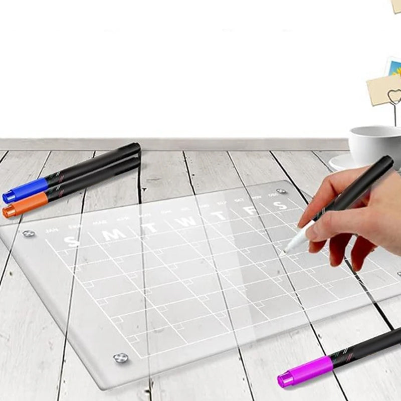 Magnetic Acrylic Dry Erase Monthly Calendar for Refrigerator_4